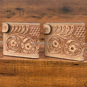 Porte-cartes minimaliste et mince, portefeuille en cuir véritable super fin pour hommes, porte-monnaie à deux volets avec magnétisme, vente en gros - Product Image 2