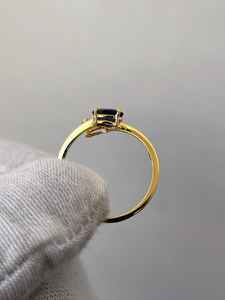 Anillo Toi Et Moi de Zafiro Azul y Rubí, Plata de Ley 925, Chapado en Oro de 14K, Anillo de Compromiso o Aniversario - Product Image 5