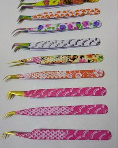 Pince à épiler pour extensions de cils avec manche blanc, pointe dorée, vente en gros, fournisseurs, outils de beauté personnalisés - Product Image 4