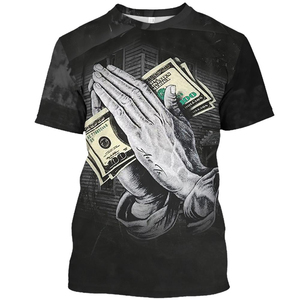 Camiseta de Verano Personalizada para Hombre, Sublimación por Transferencia, 100% Algodón, Tejido Twill, Transpirable, Cuello Redondo, Manga Corta - Product Image 1