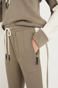 Conjunto Deportivo para Mujer con Capucha y Bloques de Color, Sudadera Holgada de Manga Larga con Cuello Redondo y Pantalones con Bolsillos Laterales - Product Image 6