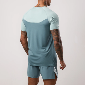 Summer Fitness Jogger Training Mens Shorts and T Shirt Suit Custom Logo 2 Piece Running Shorts <b>Set</b> for Men - Product Image 2