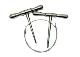 Kit d'outils chirurgicaux réutilisables pour la neurochirurgie et l'orthopédie, comprenant un ensemble de lames de scie Gigli à deux poignées en acier inoxydable de qualité supérieure pour la coupe osseuse - Product Image 6