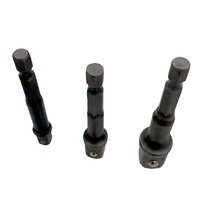 Juego de 3 Adaptadores OEM con Acabado Cromado para Bricolaje, con Tamaños de 1/2, 3/8 y 1/4 Pulgadas para Taladros Eléctricos