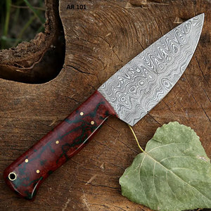Cuchillo de Caza de Acero de Damasco Hecho a Mano con Mango Ergonómico para Actividades de Camping, Pesca y Bushcraft - Product Image 3