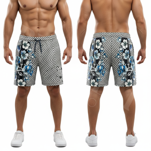 Shorts de sport pour hommes à taille mi-haute, personnalisables avec impression par sublimation, design sur mesure, pour la course, la musculation et l'haltérophilie - Product Image 3