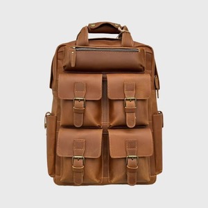 Ultimate <b>Waterproof</b> Leather <b>Backpack</b> Anti-Theft Vintage Laptop Rucksack Genuine Leather Luxury LBP-0437 - Product Image 1