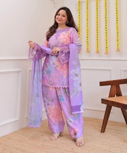 Indian Pakistani Vintage Fashion Women's Cotton Party Kurti Bulk Wholesale Online Sexy Elegant Plus Size Floor-Length - Product Image 1