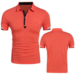 Polo de Algodón Jersey Sólido con Bordado de Moda, Corte Ajustado, Suave y Cómodo, para Uso Diario Informal, Transpirable, Camiseta con Cuello para Verano - Product Image 1