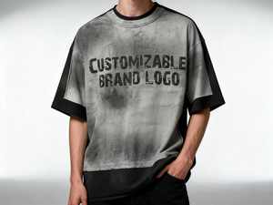 Camiseta Personalizada para Hombre, 250 g/m², Cuello Redondo, Manga Raglán, Estampado Gráfico, Lavado Ácido, Corte Regular, 100% Algodón, Secado Rápido - Product Image 2
