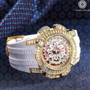 Charm Jewells – montre de luxe en céramique pour femmes, 42mm, cadran analogique à Quartz saphir, bracelet blanc, bijoux à la mode - Product Image 1