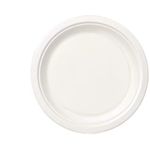 Nouvelles assiettes rondes jetables en bagasse de canne à sucre biodégradable de 6 pouces pour les fêtes, les mariages, les dîners à l'hôtel - Product Image 1