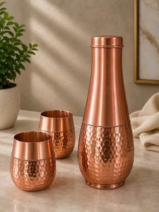 Botella de Agua de Cobre Puro Ecológica de Alta Calidad con Tapa Antiderrames, Diseños Elegantes, Color Personalizado, Empaque de Regalo Premium - Product Image 3