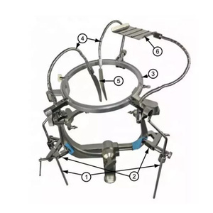Reusable Surgical Skull Clamp Head Fixation Device with <b>Adjustable</b> Articulating Arm and <b>Table</b> Rail Clamp for Medical Use - Product Image 5