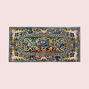 Diseño antiguo, la mejor mano de obra, mesa con incrustaciones de mármol blanco de alta calidad, forma Rectangular para decoración de comedor - Product Image 6