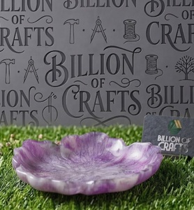 Plat de service en résine artisanale en forme de fleur, vaisselle décorative, bol pour la décoration de la maison, des dîners et des fêtes - Product Image 1