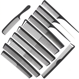 Peigne à queue en carbone antistatique résistant à la chaleur, peigne professionnel pour la coiffure, peigne de coiffure pour barbier, toutes les séries - Product Image 1