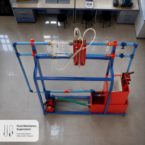 Aparato para la reducción de la fricción en tuberías |   Equipo de Laboratorio de Mecánica de Fluidos para Experimentos de Pérdida por Fricción Darcy-Weisbach - Product Image 2