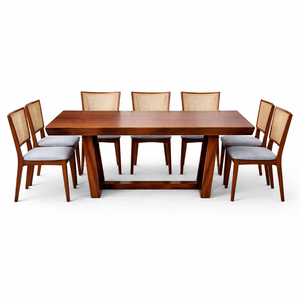 Ensemble de salle à manger Dhifa de haute qualité en bois de suar massif, design scandinave, vente en gros, table durable pour 6 personnes, style farmhouse, pour la cuisine et la maison - Product Image 3