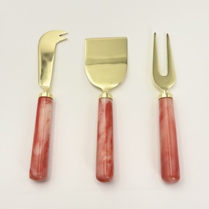 Ensemble de couteaux à fromage et outils de dernière génération en acier inoxydable avec manche en résine pour une utilisation à la maison ou en hôtel à un prix raisonnable - Product Image 1