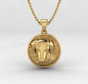 Best Selling Solid 925 Sterling Silver Custom Memorial Personalized Pet Dog Portrait Coin Pendant Necklace Fine Jewelry For Men - Product Image 1