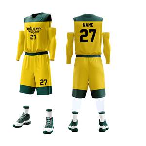 Ensemble de maillots de basket-ball unisexes pour adultes, production rapide personnalisée, 100% polyester respirant, uniformes sportifs d'équipe, transfert thermique/numérique - Product Image 2