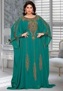 Caftán Abaya Tradicional Musulmán Marroquí con Cuentas de Piedra, Diseño Casual Hecho a Mano Antiestático 2026 - Product Image 4