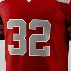 Maillot de football américain personnalisé sublimé respirant grande taille à manches courtes avec logo frontal couleur personnalisée haute qualité OEM - Product Image 4