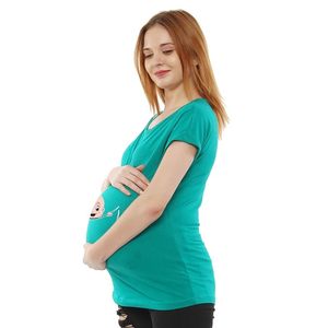 Camiseta de Maternidad para Mujer Embarazada, Camiseta de Lactancia con Cuello Redondo y Manga Corta para Mujeres Embarazadas - Product Image 3