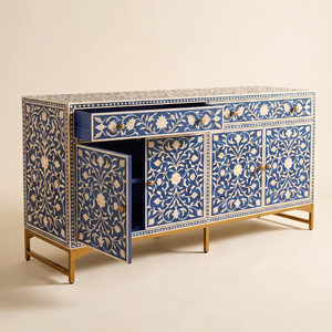 Meuble buffet de luxe artisanal en os incrusté, écologique, de qualité supérieure et personnalisable - Vente en gros de meubles pour la maison - Product Image 5