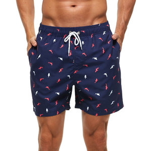 Shorts de bain pour hommes à imprimé requin, séchage rapide, taille élastique, pour la plage et le surf, décontractés, OEM - Product Image 6