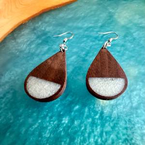 Pendientes de Resina y Madera Pulida Hechos a Mano, Coloridos, Ligeros, Joyería de Diseño Antiguo, Imitación, para Mujer, Uttar - Product Image 5