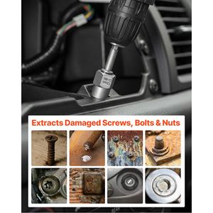 Set Estrattore Viti in Acciaio Solido da 63 Pezzi con Divisori per Dadi, Maschi, Punte da Trapano, Chiavi e Adattatori - Rimozione Efficiente di Bulloni - Product Image 6