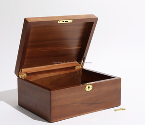Cajas de Almacenamiento de Madera Maciza Personalizadas y Caja de Madera con Bisagras, Diferentes Estilos, Caja de Madera Empaquetada de la India - Product Image 2