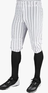 Men <b>Baseball</b> Pants Striped White Black Moisture Wicking Regular Fit With Pockets Button Fly Athletic Uniform Trousers - Product Image 5