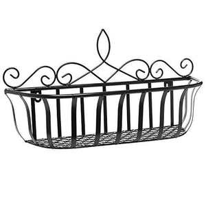 Iron wall mounted flower <b>basket</b> <b>plant</b> holder garden decor balcony patio outdoor home terrace ornament farmhouse showpiece decor - Product Image 2
