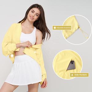 Solid Color Gym Fitness <b>Jacket</b> Yoga With Pockets Morning <b>Workout</b> White Yoga <b>Jacket</b> Quick-Dry Slim Yoga <b>Jacket</b> - Product Image 3