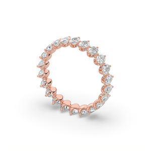 Anillo de diamante cultivado en laboratorio de corte brillante ovalado de 2.64 quilates, oro de 14K, ligero, único, moderno, joyería de boda para ella. - Product Image 4