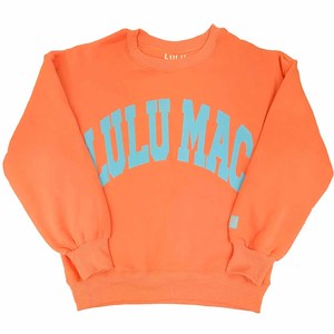 Sudadera Lulu Mac Oversized con Cuello Redondo, 100% Algodón, Estampado de Letras en Azul y Naranja, Unisex, Estilo Verano, 2 Piezas - Product Image 2