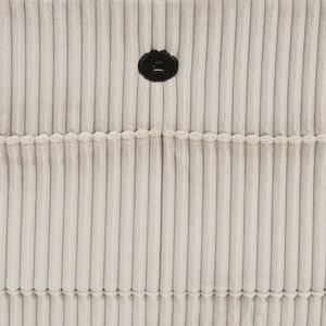 Moderna Poltrona da Soggiorno in Tessuto Corduroy Beige con Tasca Portaoggetti e Porte di Ricarica - Rivestimento in Tessuto - Product Image 4