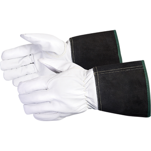 Gants de soudage TIG en cuir de vachette grainé, gants de sécurité en peau de chèvre, doublure en coton, résistants à la chaleur, résistants à l'argon, industriels - Product Image 6