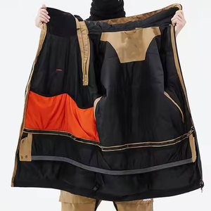 New High Quality Custom Fit Mens Bomber <b>Jacket</b> Canvas Waterproof Outer Layer Windproof Warm Design Front Private Label Options - Product Image 5