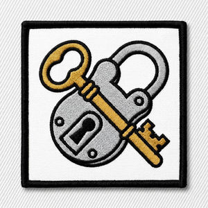 Parche bordado personalizado con diseño de nivel cuadrado y plomada, termoadhesivo, insignia de herramienta de construcción, aplique al por mayor para chaquetas de ropa de trabajo - Product Image 2