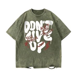 T-shirt gris foncé délavé à l'acide, coupe oversize, coton épais 240 g/m², épaules tombantes, imprimé graphique vintage, streetwear urbain pour homme - Product Image 4