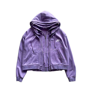 Sweat-shirt surdimensionné personnalisé en molleton français 100% coton, vêtements d'automne, sweat-shirts pour hommes, fermeture éclair sur le devant, logo unisexe, sweat-shirts décontractés - Product Image 1