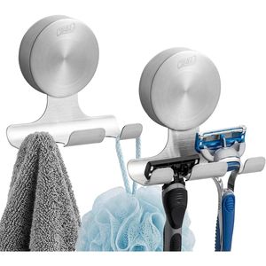 Confezione da 2: Supporto per Rasoio a Ventosa Potente in Acciaio Inossidabile 304, Ganci a Ventosa Eleganti per Bagno, per Asciugamani, Spugne e Accappatoi - Product Image 4