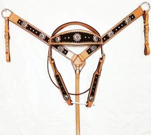 Collar de pecho de caballo y Occidental nupcial con hebilla de metal Nombre de marca personalizado collar de pecho de cabeza occidental en precio económico - Product Image 5