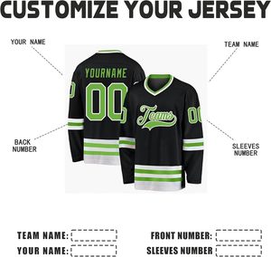 Maillot de hockey sur glace OEM avec nom et numéro de l'équipe, tissu polyester respirant, coupe professionnelle pour jeunes et adultes - Product Image 4