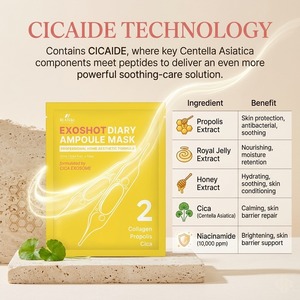 BIAIfekt EXOSHOT Diary Ampoule Mask NO.2 CICA Collagen Propolis Tiger Leaf Anti-âge Éclaircissant les pores Hydratant Visage - Product Image 3