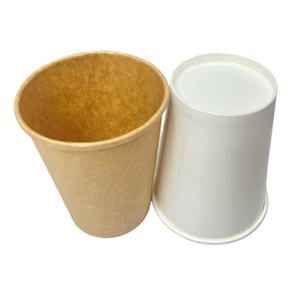 Venta al por mayor de lujo respetuoso con el medio ambiente Biodegradable personalizar logotipo taza de pared simple con tapa desechable taza de café de papel con tapa - Product Image 5